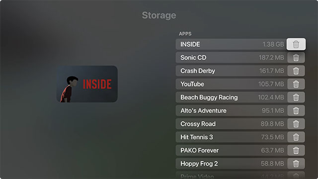 ఆపిల్ టీవీలో తొలగించాల్సిన యాప్ల జాబితా